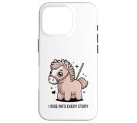 Livre d'histoires Pony I Ride Into Every Story Reading Coque pour iPhone 16 Pro