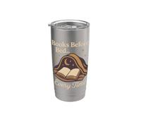 Livre d'humour pour lire dormir drôle littéraire chouette de nuit Gobelet isotherme en acier inoxydable double paroi