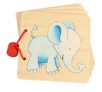 Livre d'images en bois bébé résistant à la salive Jouet d'éveil premier âge 1 an