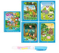 Livre D'Images Montessori Réutilisable, 1 @ # Livre D'Images Magique, Jouet D'Éducation Sensorielle Pour Enfants, Cadeau D'Anniversaire