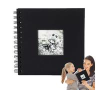 Livre d'images pour photos, 40 pages en lin élégant album photo pour souvenirs | Album photo de scrapbooking couvert, album de scrapbooking pour photos de 7,6 x 7,6 cm, vie scolaire, Weddi