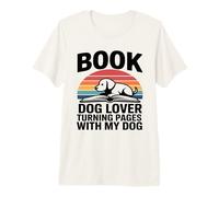 Livre Dog Lover Turning Pages with My Dog T-Shirt Haut de Gamme