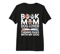 Livre Dog Lover Turning Pages with My Dog T-Shirt Haut de Gamme