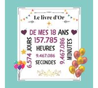 Livre d'or 18 ans: Cadeau anniversaire 18 ans | Découvrez ce que vos proches pensent de vous | 100 pages à personnaliser de photos et messages | cadeau femme homme