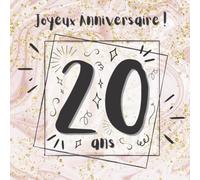Livre d'Or 20 ans: Anniversaire cadeau Livre d'Or | Merveilleux souvenirs | Design moderne et original | 50 pages à remplir par les invités | Félicitations