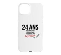 Livre d'or 24 Ans Humour Amis Anniversaire 24 Ans à Signer Coque pour iPhone 15 Plus