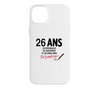 Livre d'or 26 Ans Humour Amis Anniversaire 26 Ans à Signer Coque pour iPhone 14 Plus