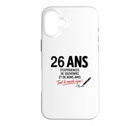 Livre d'or 26 Ans Humour Amis Anniversaire 26 Ans à Signer Coque pour iPhone 16 Plus