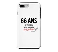 Livre d'or 66 Ans Humour Amis Anniversaire 66 Ans à Signer Coque pour iPhone 7 Plus/8 Plus