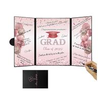 Livre d'or à signer 2025, livre d'or de remise de diplôme 2025, Livre d'or de signature pour diplômés Classe 2025 | Décorations de fête de remise des diplômes pour étudiants du secondaire et de l'univ