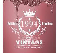 Livre d'or anniversaire 30 ans 1994 rose gold fondant: 120 pages blanches/ Grand format carré 21 cm / Espace pour les messages et les photos