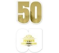 livre d'or anniversaire 50aine 20p 23x21cm or - sud trading cd4608v50 Multicolore G