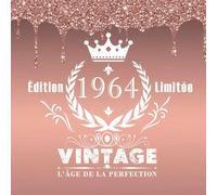 Livre d'or anniversaire 60 ans 1964 rose gold fondant: 120 pages blanches/Grand format carré 21 cm/Espace pour les messages et les photos