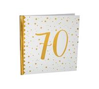 Livre d'or anniversaire blanc et or 70ans (x1) REF/6185
