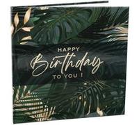 livre d'or anniversaire jungle 40p 24cm vert - générique 8541 0-10 Vert G