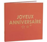 livre d'or anniversaire star 40p 24cm terracotta - générique 000798600000112 Orange G
