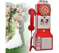 Livre d'or audio de mariage 64 Go, enregistrement téléphonique, messages personnalisés avec livre d'or, préservez vos occasions spéciales, idéal pour une variété d'occasions fête mémorables Red