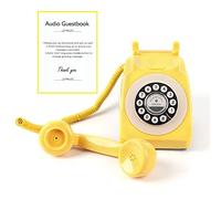 Livre d'or audio pour fête de mariage - Enregistrez un message audio personnalisé avec livre d'or - Un moyen personnel et pratique de préserver vos mariages, anniversaires, fêtes de retraite. (Jaune)