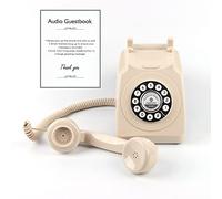 Livre d'or audio pour fête de mariage - Enregistrez un message audio personnalisé avec livre d'or - Un moyen personnel et pratique de préserver vos mariages, anniversaires, fêtes de retraite. (Beige)