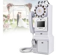Livre d'or audio vidéo rétro créatif, livre de messages vidéo personnalisés pour téléphone de mariage, enregistrez et conservez vos événements spéciaux, pour mariage, anniversaire, baby shower(White)