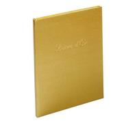 Exacompta - Réf. 4989E -1 Livre d'or simili-cuir - Format vertical : 27 x 22 cm - Tranche or avec titre en lettres dorées - 100 pages blanches unies - Coloris : Or