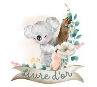 Livre d'or: Bébé Koala Rose| Anniversaire, fille, Baptême, Baby Shower, Naissance, Nouveau-né, fête prénatale | 100 pages à remplir | Eucalyptus