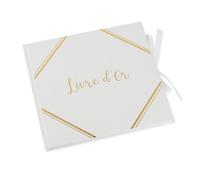 Generique Livre d'or blanc coin or 21 x 20 cm