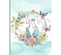 Livre d'or: Bleu | Anniversaire, EVJF, Mariage, Baby Shower, Départ en retraite, Fête | 100 pages | Féerique, papillons, couronne de fleurs