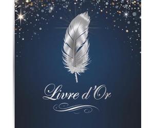 Livre d'Or: Bleu et Argent, Argenté | Mariage, Anniversaire, Fête, Pacs, Noces, EVG, EVJF, Retraite, Mutation, Vernissage, Inauguration, Exposition, ... avec Messages, Témoignages, Photos