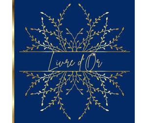 Livre d'or: Bleu roi et doré | Mariage, Baptême, Communion, Confirmation, Anniversaire, Pacs, EVJF, départ en retraite | chic, raffiné et élégant