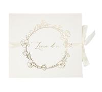 LIVRE D'OR CARTON BAPTÊME VÉGÉTAL OR 68P 22X19CM