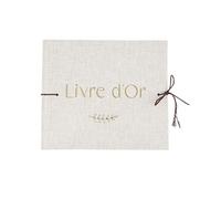 LIVRE D'OR CARTON BRANCHE LAURIER 68P 22X19CM LIN