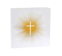 LIVRE DOR CÉRÉMONIE RELIGIEUSE 24CM BLANC OR