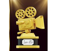 Livre d'Or Cinéma: Livre d'Or Noir et Doré | COUVERTURE RIGIDE | Thème Cinéma, Caméra | Grand format A4 | Mariage, Anniversaire, Exposition, Fête, ... Retraite, Pot de Départ, PACS | 100 Pages