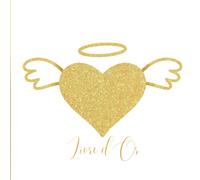 Livre d'or Coeur Ange: Baptême, Anniversaire, Baby Shower, Gender Reveal, Enterrement de vie de jeune filles, EVJF, Mariage | Thème Coeur Ange, Ailes ... Paillettes or | 100 Pages à Personnaliser |