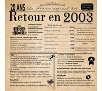 Livre d'or d'anniversaire 20 ans Affiche Journal Retour en 2003: 120 pages Grand Format Carré 21 Cm, Espace pour les messages et les photos