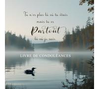 Livre d'or de Condoléances funéraires français - Thème Inspiré de la Nature du Québec