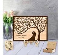 Livre D'Or De Mariage D'Arbre Personnalisé, Date De Nom Personnalisée, Livre De Signature De Mariage, Décoration De Mariage Rustique, Mariage (style 13)