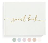 Livre d'or de mariage élégant de 100 pages - polyvalent pour les mariages, les baptêmes et autres événements spéciaux - pages vierges pour la signature des invités et les photos - décoration de la mai
