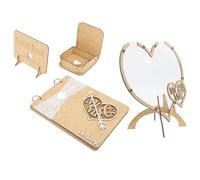 Livre d'or de mariage, livre d'or de mariage en bois avec 100 pièces coeurs livre d'or de mariage boîte de dépôt for réception de mariage/679
