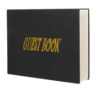 Livre D'or de Mariage Noir en Papier, Carnet DIY Élégant pour Signatures | Souvenirs et Vœux des Invités, Usage Polyvalent pour Cérémonie, Remise de Diplômes, Mémorial