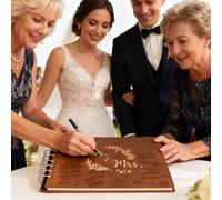 Livre d'or de réception de mariage - Livres pour invités, livre d'or de fête prénuptiale, livres d'invités à signer, livre de registre de réception de mariage pour les anniversaires, fête prénuptiale