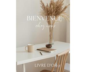 Livre d'or en français et anglais, garder une trace écrite des souvenirs de vos invités Airbnb, idéal pour logement saisonnier comme les gîtes, maison d'hôtes ou hôtel. 120 pages Format A4.