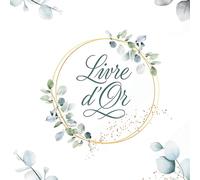 Livre d'Or Eucalyptus: élégant avec motifs eucalyptus | Format Carré 8.25 x 8.25 pouces | pages vierges décorées | parfait pour capturer des souvenirs précieux lors de toutes occasions festives