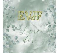 Livre d'or EVJF: Eucalyptus pour la future mariée | Ce livre grand format carré vous permet d'écrire des messages de félicitations, remerciements | ... vie de jeune fille |doré|vert|personnalisable