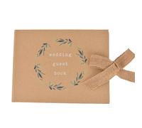 Livre D'Or Floral De Mariage Avec Un Nœud En Jute