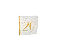 Livre d'or - Joyeux Anniversaire - 20 ans - Blanc - Or - Multicolor
