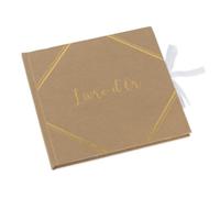 LIVRE D'OR KRAFT COIN OR 21X20CM