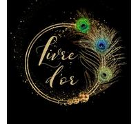 Livre d'or: Mariage, EVJF, Célébrations, Fête, Evénements, | 100 pages | Thème : noir et doré, Art déco, plume, paon, Jungle, Nature, Vert