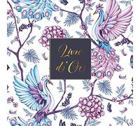 Livre d'Or: Mariages, Noces, Pacs, Anniversaires...: Motif Paon avec Design intérieur - Format Carré 21x21 - 100 pages